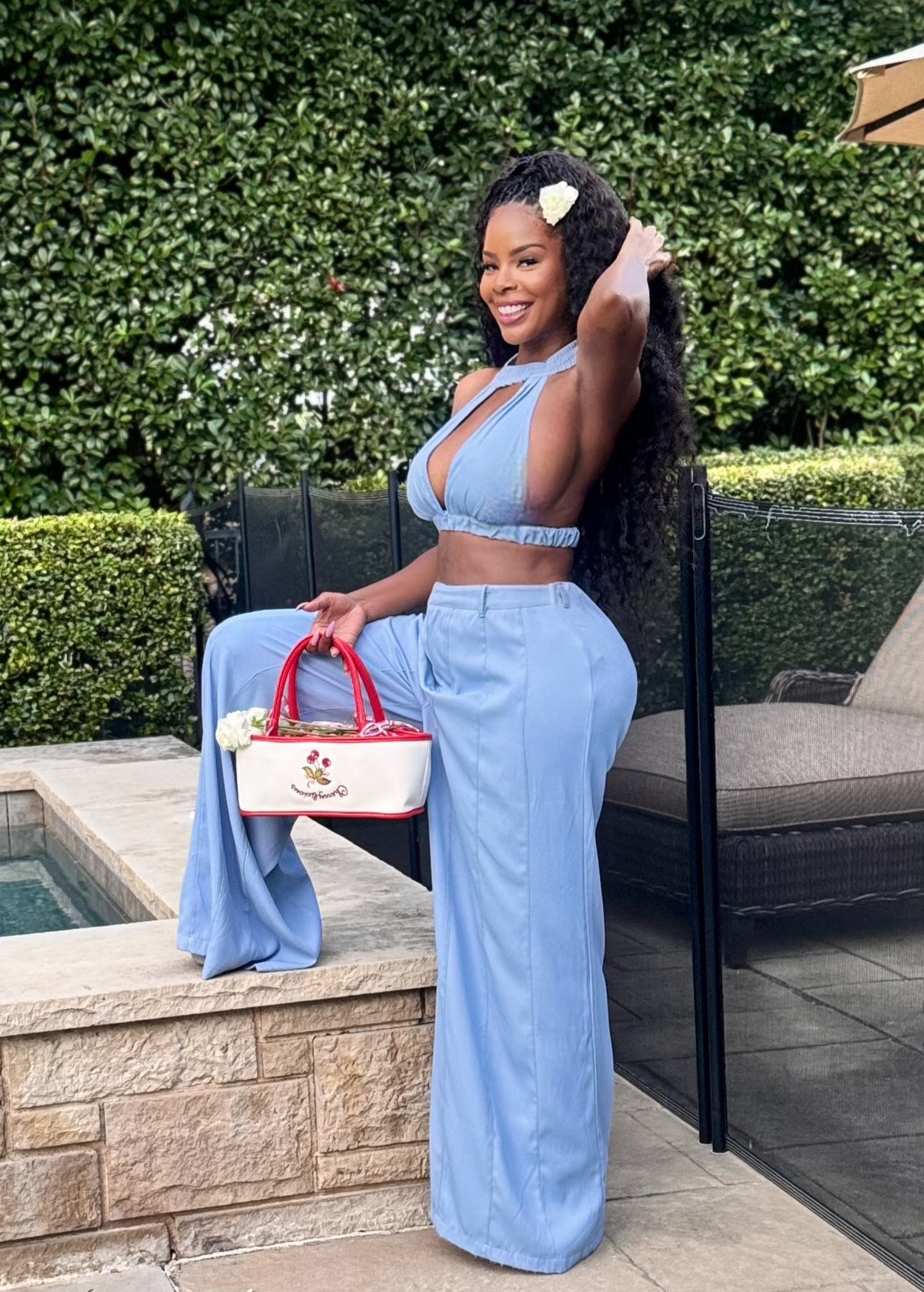 “Kristle” 2 Piece Denim Pant set