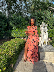 "Garden Party" Floral Crop Skirt Set