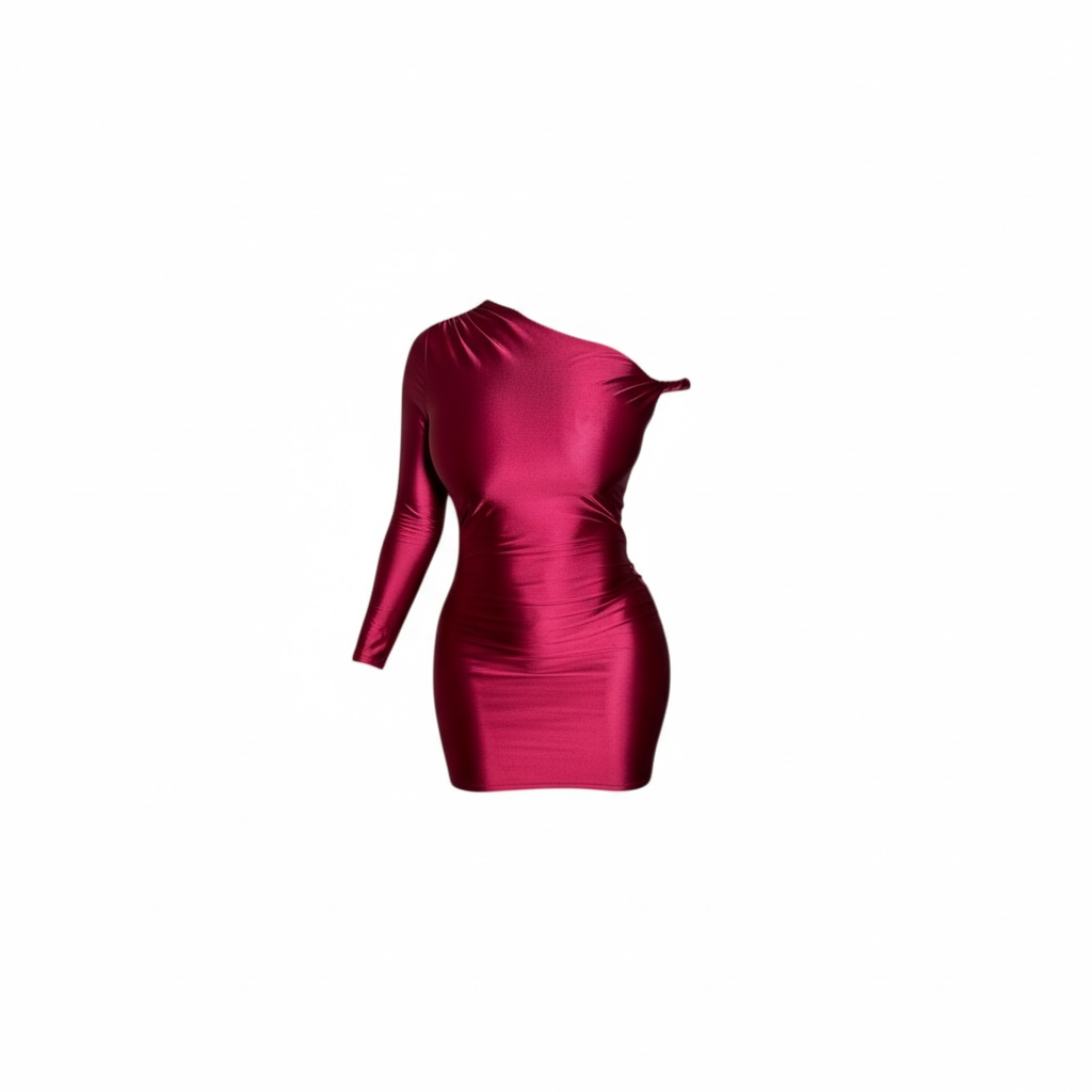 "Rouge" One Shoulder Mini Dress